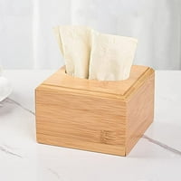 BAMBOO TISKANJE BO HOLDER Moderni kvadratni prirodni drveni tkivni lica Bo Cover za kupatilo blagovaonica