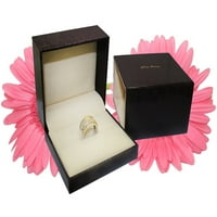Morganitni zaručnički prsten za žene 4. Carat prošlo prisustvo Budući stil 14k bijelo zlato