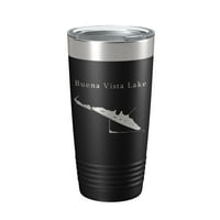 Buena Vista Jezero Karta Tumbler Travel Chling izolirani laserski urezani kafić Kalifornija oz Mornary