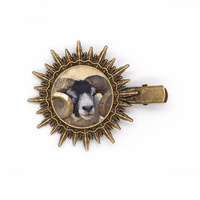 Slika Životinjska frizura za glavu za sunčanje Retro metalni kopči PIN