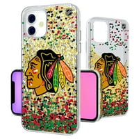 Chicago Blackhawks iPhone Confetti Glitter Case