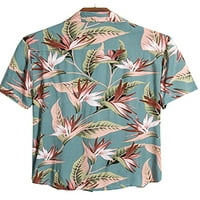 Muški vrhovi majica s kratkim rukavima na majica Havajske košulje od tiskanih ležernih plaža
