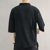 Wyongtao ponude ugodnu posteljinu majica muške nove stand-up ovratnike tanke majice s sedam točaka
