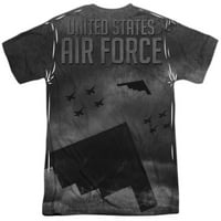 Air Force USAF B- Spirit Stealth Bomber odrasla majica za odrasle 2-strana
