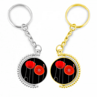 Crveni krug Cvijeće Line Art Kukuruz Rotirajuće rotirajuće ključeve prstena za ključeve