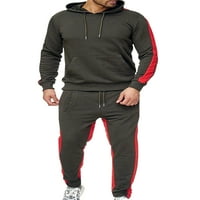 Prednjeg swalk muški duks s kapuljačom pulover parog trenerke ležerne ubojstvo u boji udobne jogging
