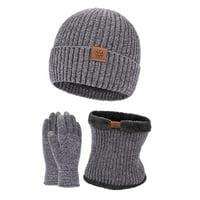 Zimske šal šal rukavice tri plišana ekrana vanjska hladnjaka zadebljana pletena šešir