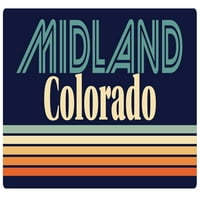 Midland Colorado Vinyl naljepnica za naljepnicu Retro dizajn