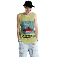 Muška majica bez rukava, Men Majice i tenkovi 3D 3D Print bez rukava Velike i visoke majice za muškarce