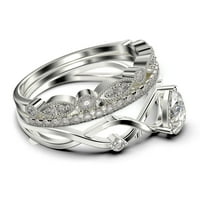 Boho & Hipie 2. Carat Pear Cut Diamond Moissite Jedinstveni zaručnički prsten, vjenčani prsten, inspiriran