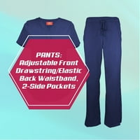Prirodne uniforme Ženski ultra mekani pad džepa džepa za izrez i hlače 82009200N