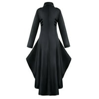 Ženski kaputi jakne za žene Gothic Steampunk gumb čipka Corset Halloween kostim rep ženski na vrhu crne