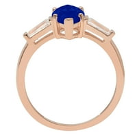 2.0ct Marquise rez simulirani plavi safir 18K ružičasto zlatni godišnjica angažmana kamena prstena veličine
