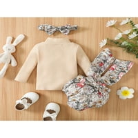 Bagilaanoe novorođenče djevojčice dugih rukava + ukupno + kopnena odjeća za dojenčad