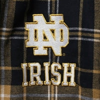 Muški koncepti Sport Mornar Gold Notre Dame Fighting irske Velike i visoke flanelne hlače za Parkway