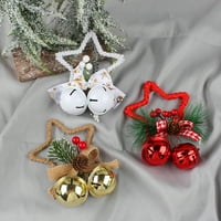 Božićne žice ukrase, Craft Božićno drvce viseći zvono sa lukom za božićnu zabavu za uređenje drveća,