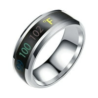 Modna nova fizička inteligentna temperatura Par prsten za prsten za prsten