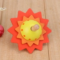 Dijamantna dječja igračka Rotirajuća drvena predenje drvo obrazovna igračka narančasta žuta