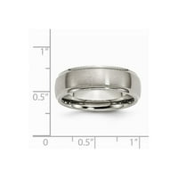 Čvrsti titanijum rubni rub mat brušeni završetak i obični klasični vjenčani prsten udobnosti veličine
