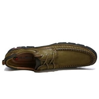 Lacyhop Muškarci Boat cipele čipke up prijenosne naloge Kožne casual cipele Vožnja šivanjem mokasinske