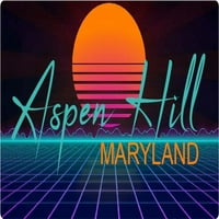 Aspen Hill Maryland Frižider Magnet Retro Neon Dizajn