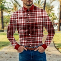 Ketyyh-Chn košulja za MUG tipke Down majica Comfy casual vrhovi crvena, m