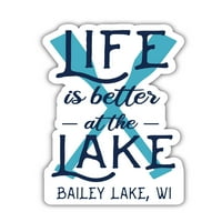 Bailey Lake Wisconsin Suvenir Frižider Magnet dizajn veslo 4-pakovanje