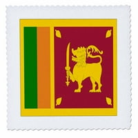 3drose Sri Lanka zastava - kvadrat quilt, prema
