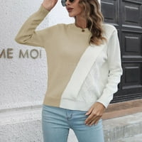 Kooksee džemperi za žene, ženske ležerne modne čvrste šuplje pulover dugih rukava s dugim rukavima