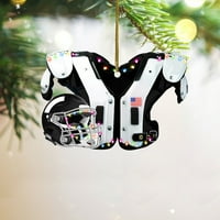 DIY američki nogometni jastučići i kaciga za božićno ukrašavanje stabla reflektor za obrtni privjesak