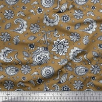 Soimoi viskoza šifon tkanina Paisley & cvjetna umjetnička otisnuta tkanina od dvorišta široka