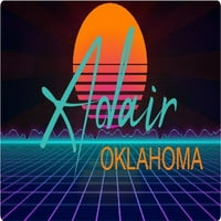 Adair Oklahoma Vinil Decal Stiker Retro Neon Dizajn