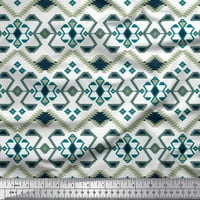 Soimoi Poly Georgette tkanina Aztec & Ikat Kilim Print tkanina od dvorišta široko