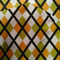 Onuone pamučne svilene vapne zelene tkanine Argyle Provjeri zanatski projekti Dekor tkanina štampan