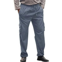 Ketyyh-Chn pantalone za muškarce na otvorenom plus veličine prozračne pantalone Sive, 3xl