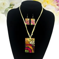 Modna slika Shell Slikan nakit Set za žene Naušnice Privjesak ogrlica Nakit Set