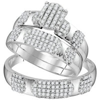 Dijamantna ponuda 10kt bijelo zlato Njegova je njena okrugla Diamond ovalni podudaranje vjenčanja CTTW