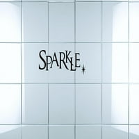 Zidni dizajn Sparkle tekstualno pismo navodi x20