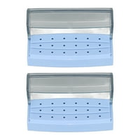 Bur kutija, profesionalna plastična bur futrola sigurna prenosiva prašina za čišćenje za bolnicu plavu