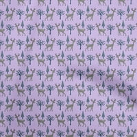 Onuone pamučna svila ljubičasta tkanina životinjska haljina materijal tkanina za ispis tkanina sa dvorištem
