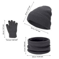 Mveomtd šešir topli kabeli pleteni kape šape mekasti debeli slatka pletena kapa za hladnim vremenskim
