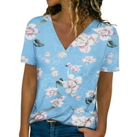 Ženske bluze i vrhovi Dressingy kratki rukav modni ležerne tiskarske košulje s kratkim rukavima na vrhu