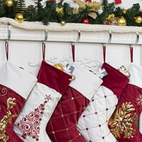 HANGING HANTEL SET od 6, Božićne držači za čarape Kuke kamin kamin MANTEL Vješalice Metalne viseće kopče