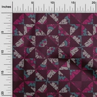 Onuone pamučna svilena vinska tkanina Mandala i trokuta geometrijska tkanina za šivanje tiskane ploče