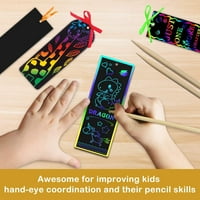 Scratch Paper Art Bookmarks Kids, Set Style Magic Rainbow DIY Označi umjetnički zanatski papir Bookmark