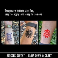Granični Collie Pas sa srčanim vodootpornim privremenim tetovažom za tetovažu lažne umjetničke kolekcije