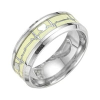 Nakit za žene Rings Fashion Tamno blistavo svjetlosni prsten od nehrđajućeg čelika Obećajte srčani prsten