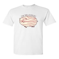 'M Delicious Bacon Svinjska hrana Beanepod Artworks Art Funny DT Odrasli Majica Tee