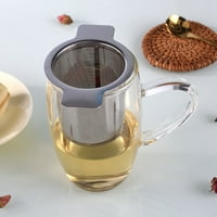 Infuser za čaj sa poklopcem od nehrđajućeg čelika za kafu biljne mrežice Filter dvostruko ručice za