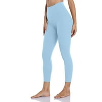 Aufmer Hlače za žensko čišćenje elastične struke Sportske hlače duge obične joge hlače za žene visoke